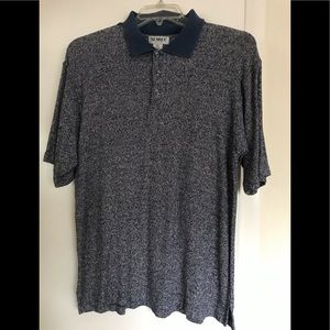 SUMA SILK , size XL , 100% SILK , COLLAR 100% cotton 3 button Polo style